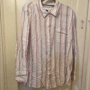 GAP Striped Women’s Shirt - Pink and White